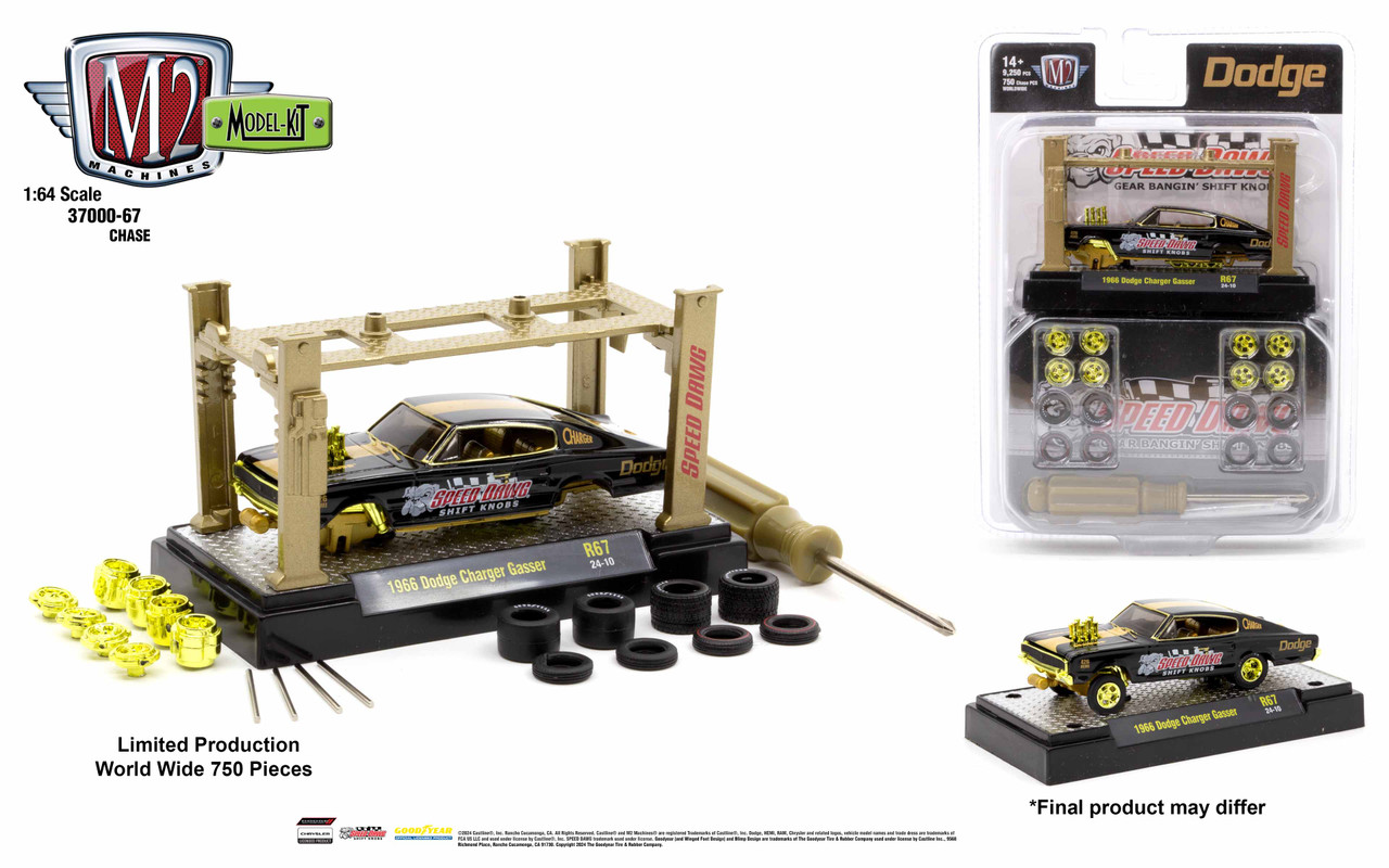 M2 Machines 1:64 Model Kit Release 67 1966 Dodge Charger Gasser